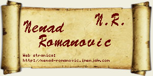 Nenad Romanović vizit kartica
